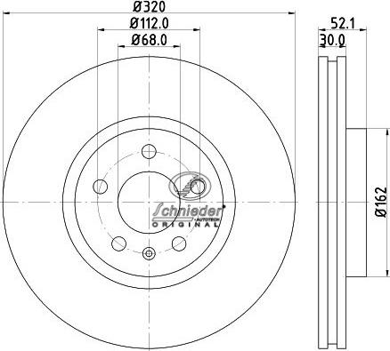 SCHNIEDER AUTOTECH VAS55.00308 - Bremžu diski ps1.lv