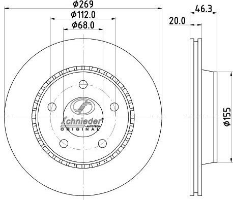 SCHNIEDER AUTOTECH VAS55.00313 - Bremžu diski ps1.lv