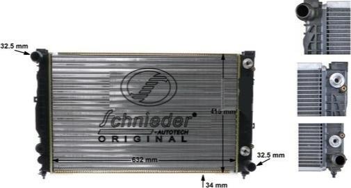 SCHNIEDER AUTOTECH VAS33.00134A - Radiatora cauruļvads ps1.lv