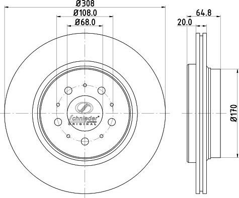 SCHNIEDER AUTOTECH VLS55.00254 - Bremžu diski ps1.lv