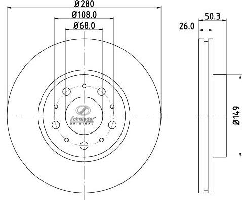 SCHNIEDER AUTOTECH VLS55.00255 - Bremžu diski ps1.lv