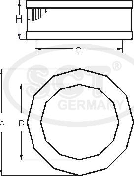 SCT-MANNOL SB 3004 - Gaisa filtrs ps1.lv