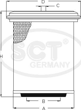 SCT-MANNOL SB 3229 - Gaisa filtrs ps1.lv