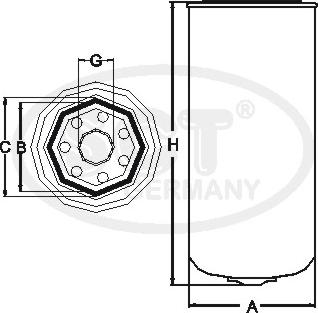 SCT-MANNOL ST 6075 - Degvielas filtrs ps1.lv