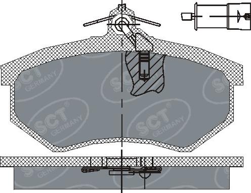 SCT-MANNOL SP 199 PR - Bremžu uzliku kompl., Disku bremzes ps1.lv