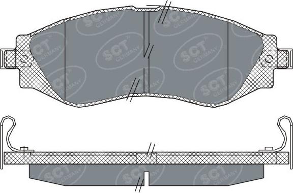 SCT-MANNOL SP310 - Bremžu uzliku kompl., Disku bremzes ps1.lv