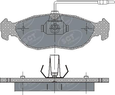 SCT-MANNOL SP 214 - Bremžu uzliku kompl., Disku bremzes ps1.lv