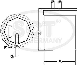 SCT-MANNOL ST 6166 - Degvielas filtrs ps1.lv