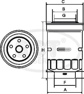 SCT-MANNOL ST 6125 - Degvielas filtrs ps1.lv