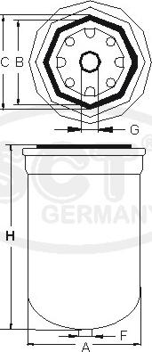 SCT-MANNOL ST 324 - Degvielas filtrs ps1.lv