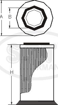 SCT-MANNOL SW 3842 - Sekundārā gaisa filtrs ps1.lv