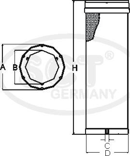 SCT-MANNOL SW 3845 - Gaisa filtrs ps1.lv