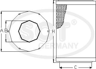 SCT-MANNOL SW 3815 - Sekundārā gaisa filtrs ps1.lv