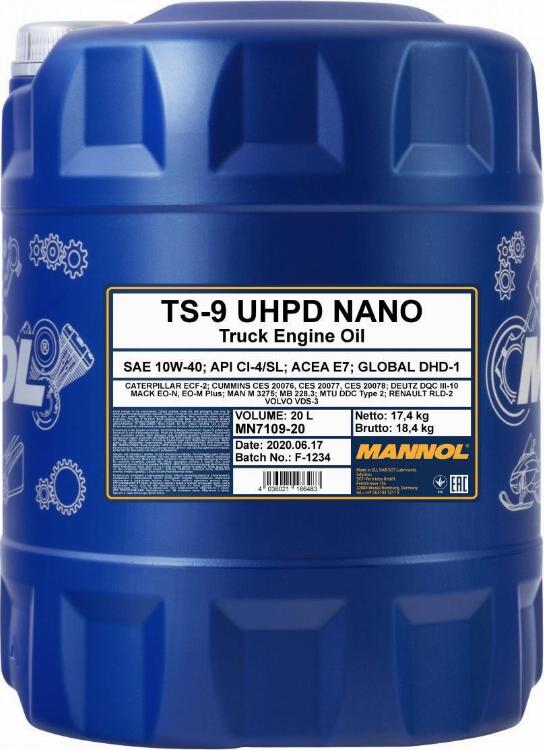 SCT-MANNOL TS-9 UHPD Nano - Motoreļļa ps1.lv