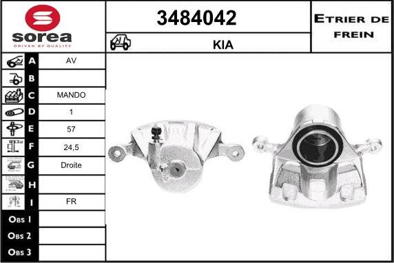 Sera 3484042 - Bremžu suports ps1.lv