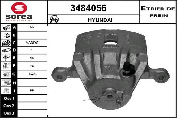 Sera 3484056 - Bremžu suports ps1.lv