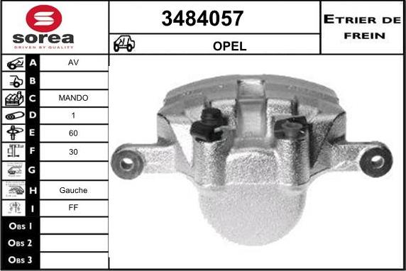 Sera 3484057 - Bremžu suports ps1.lv