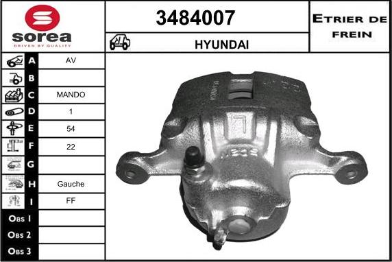 Sera 3484007 - Bremžu suports ps1.lv