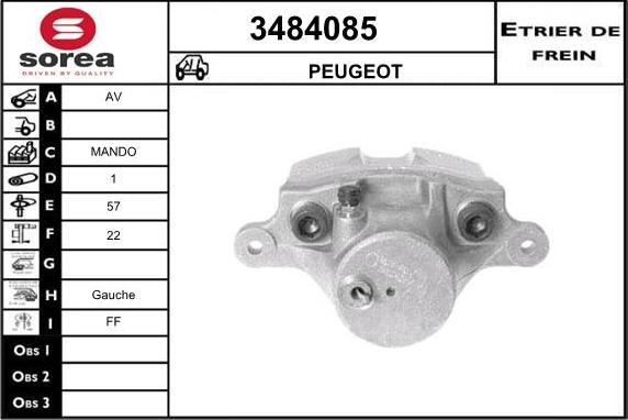 Sera 3484085 - Bremžu suports ps1.lv