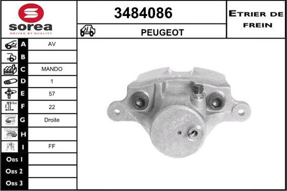 Sera 3484086 - Bremžu suports ps1.lv