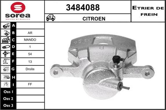 Sera 3484088 - Bremžu suports ps1.lv