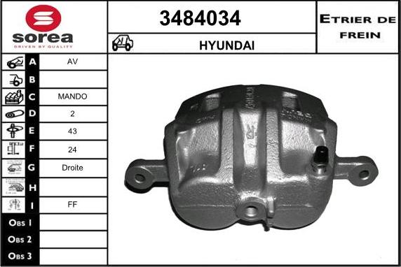 Sera 3484034 - Bremžu suports ps1.lv