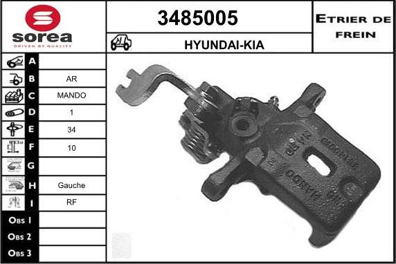 Sera 3485005 - Bremžu suports ps1.lv