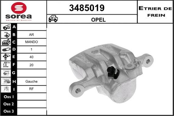 Sera 3485019 - Bremžu suports ps1.lv