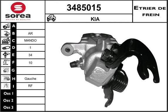 Sera 3485015 - Bremžu suports ps1.lv