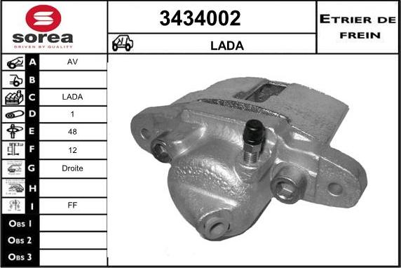 Sera 3434002 - Bremžu suports ps1.lv