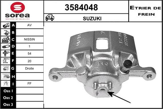 Sera 3584048 - Bremžu suports ps1.lv