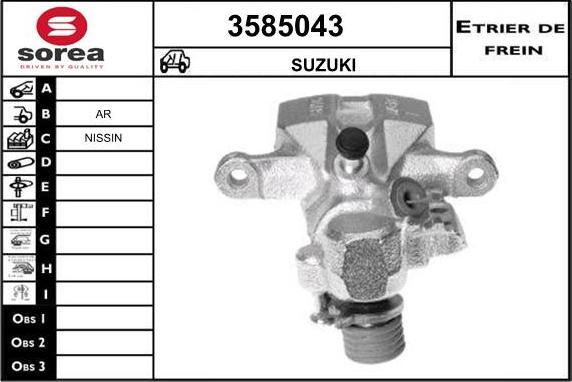 Sera 3585043 - Bremžu suports ps1.lv