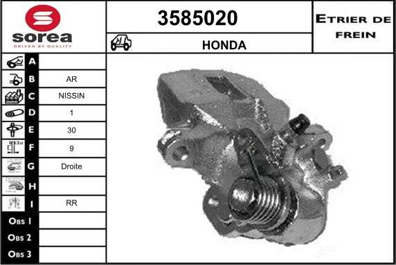 Sera 3585020 - Bremžu suports ps1.lv