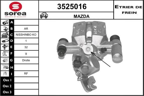 Sera 3525016 - Bremžu suports ps1.lv