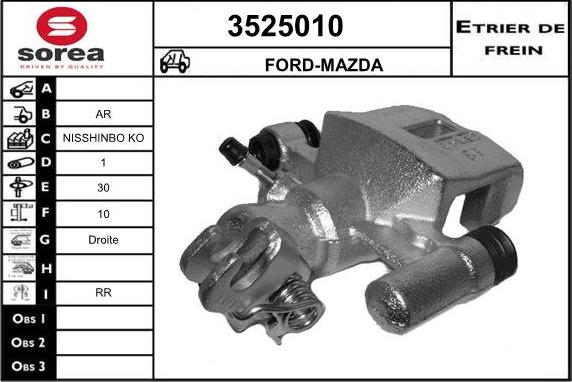 Sera 3525010 - Bremžu suports ps1.lv