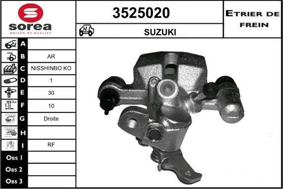 Sera 3525020 - Bremžu suports ps1.lv