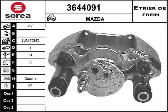 Sera 3644091 - Bremžu suports ps1.lv