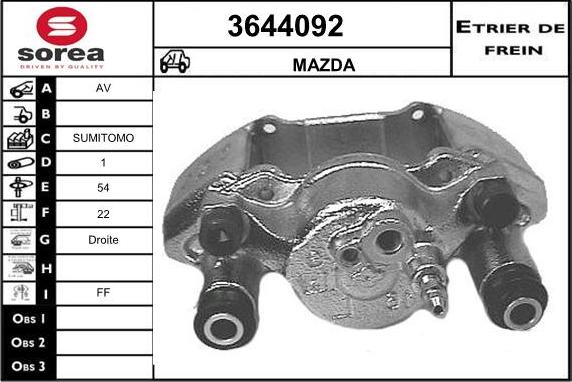 Sera 3644092 - Bremžu suports ps1.lv