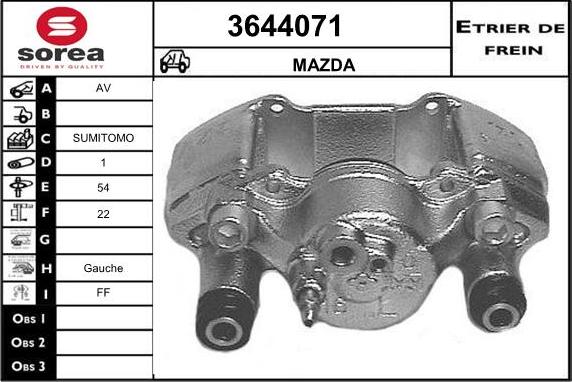 Sera 3644071 - Bremžu suports ps1.lv