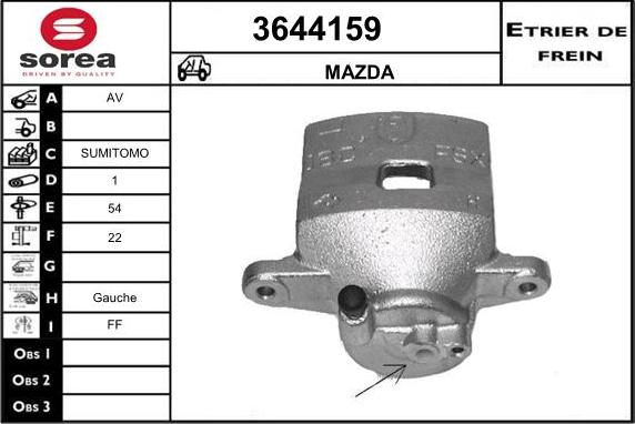 Sera 3644159 - Bremžu suports ps1.lv