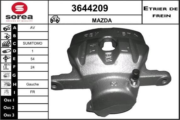 Sera 3644209 - Bremžu suports ps1.lv