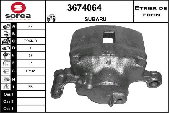 Sera 3674064 - Bremžu suports ps1.lv