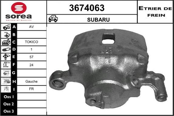 Sera 3674063 - Bremžu suports ps1.lv