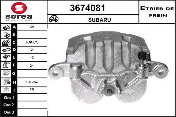 Sera 3674081 - Bremžu suports ps1.lv