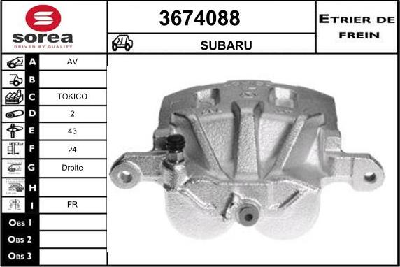 Sera 3674088 - Bremžu suports ps1.lv