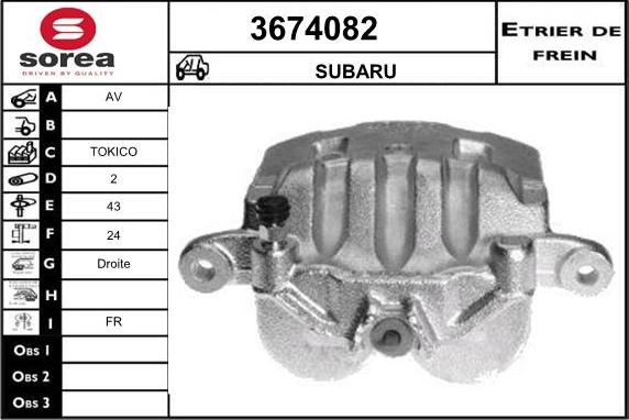 Sera 3674082 - Bremžu suports ps1.lv