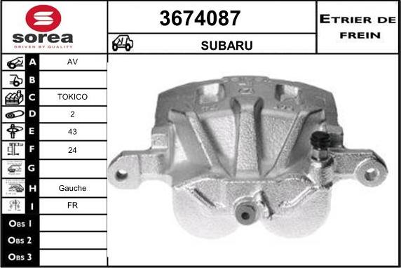 Sera 3674087 - Bremžu suports ps1.lv