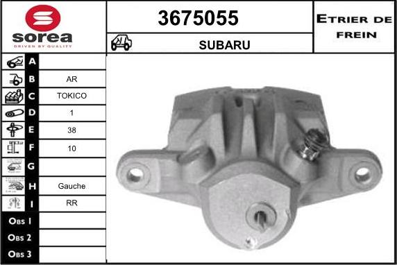 Sera 3675055 - Bremžu suports ps1.lv