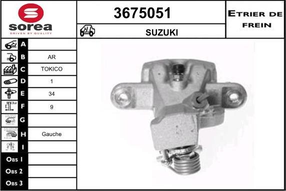 Sera 3675051 - Bremžu suports ps1.lv