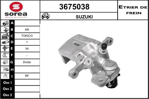 Sera 3675038 - Bremžu suports ps1.lv